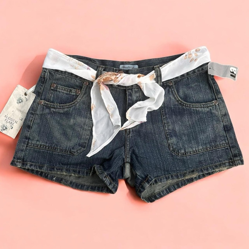 Abercrombie & Fitch Denim Shorts w/ Scarf Belt 💙🦋 NWT